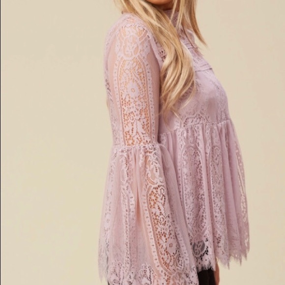 📦S•O•L•D📦 ALTARD STATE Lavender Lace Blouse - Picture 7 of 7